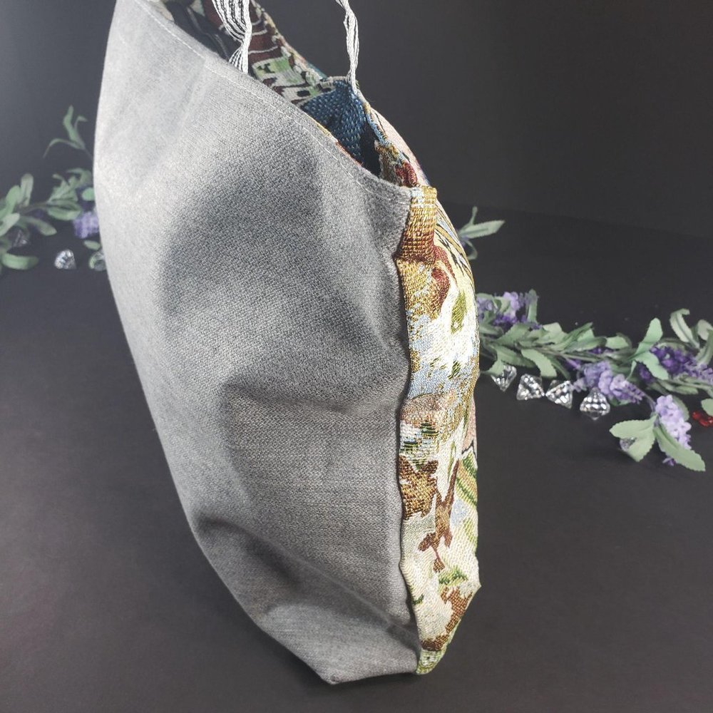 Stitch Canvas Casual Shoulder Tote Bag - Picture 6 of 16